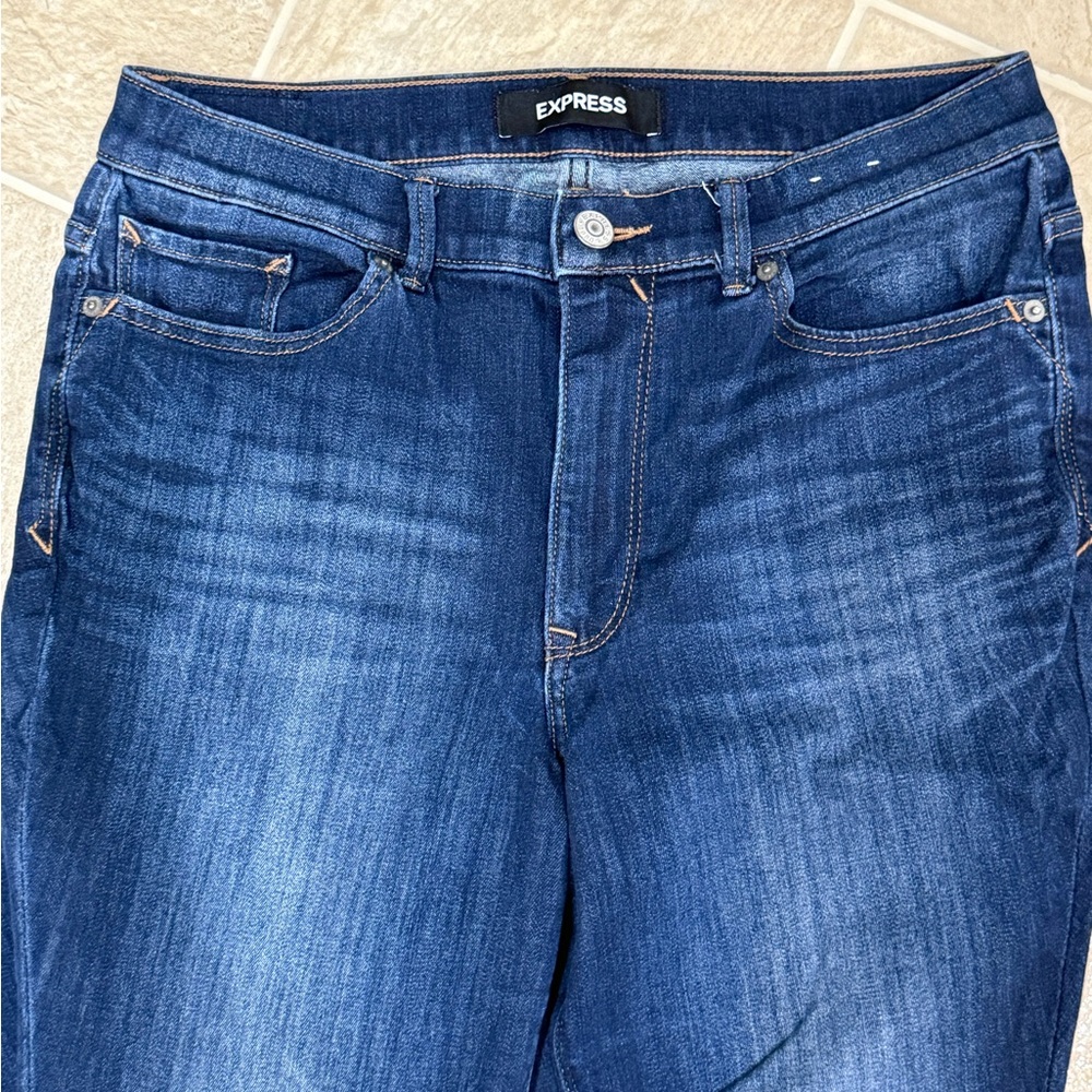 Express Bell Flare High Rise Denim Jeans - Picture 3 of 7